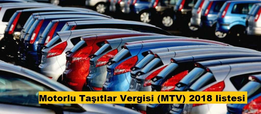 2018 Motorlu Taşıtlar Vergisi (MTV)