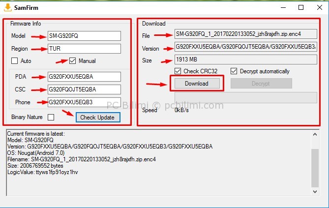 Samfirm tool